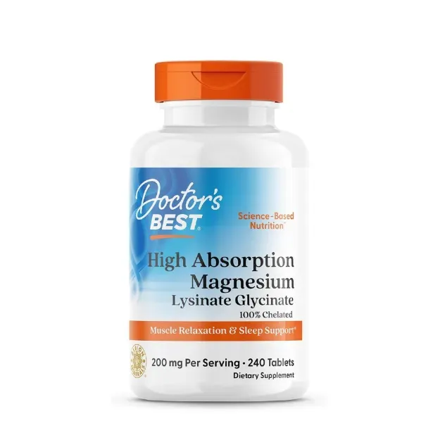 Doctor’s Best High Absorption Magnesium Glycinate Lysinate 240 Tablets