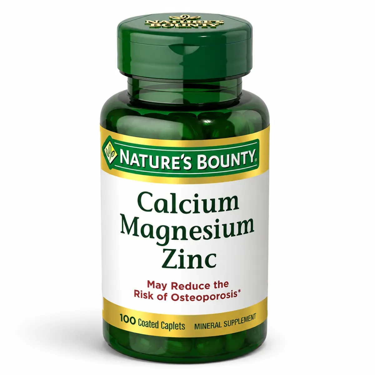 Nature’s Bounty Calcium Magnesium Zinc with Vitamin D3 100 Coated Caplets