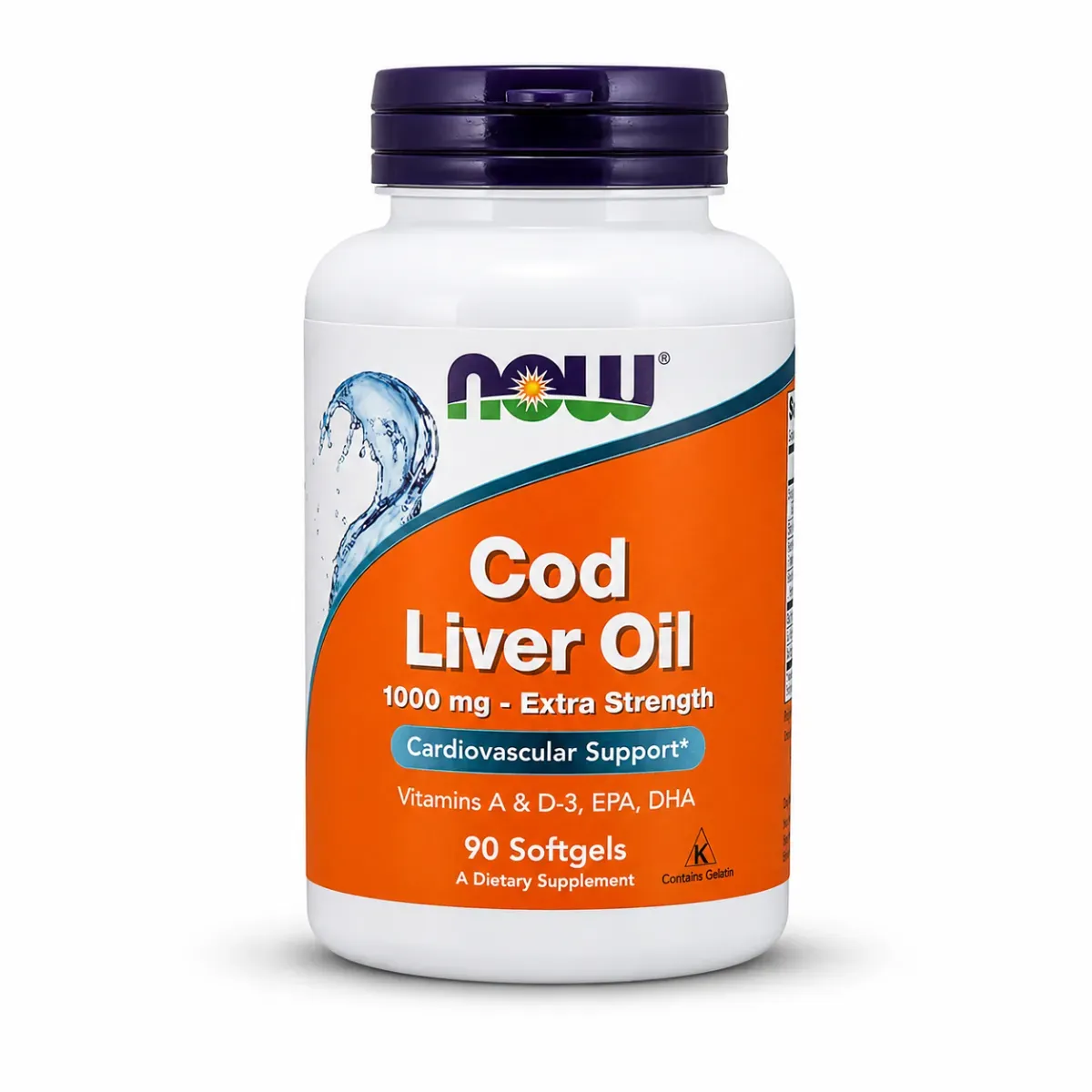 NOW Cod Liver Oil 1000 mg 90 SoftGels