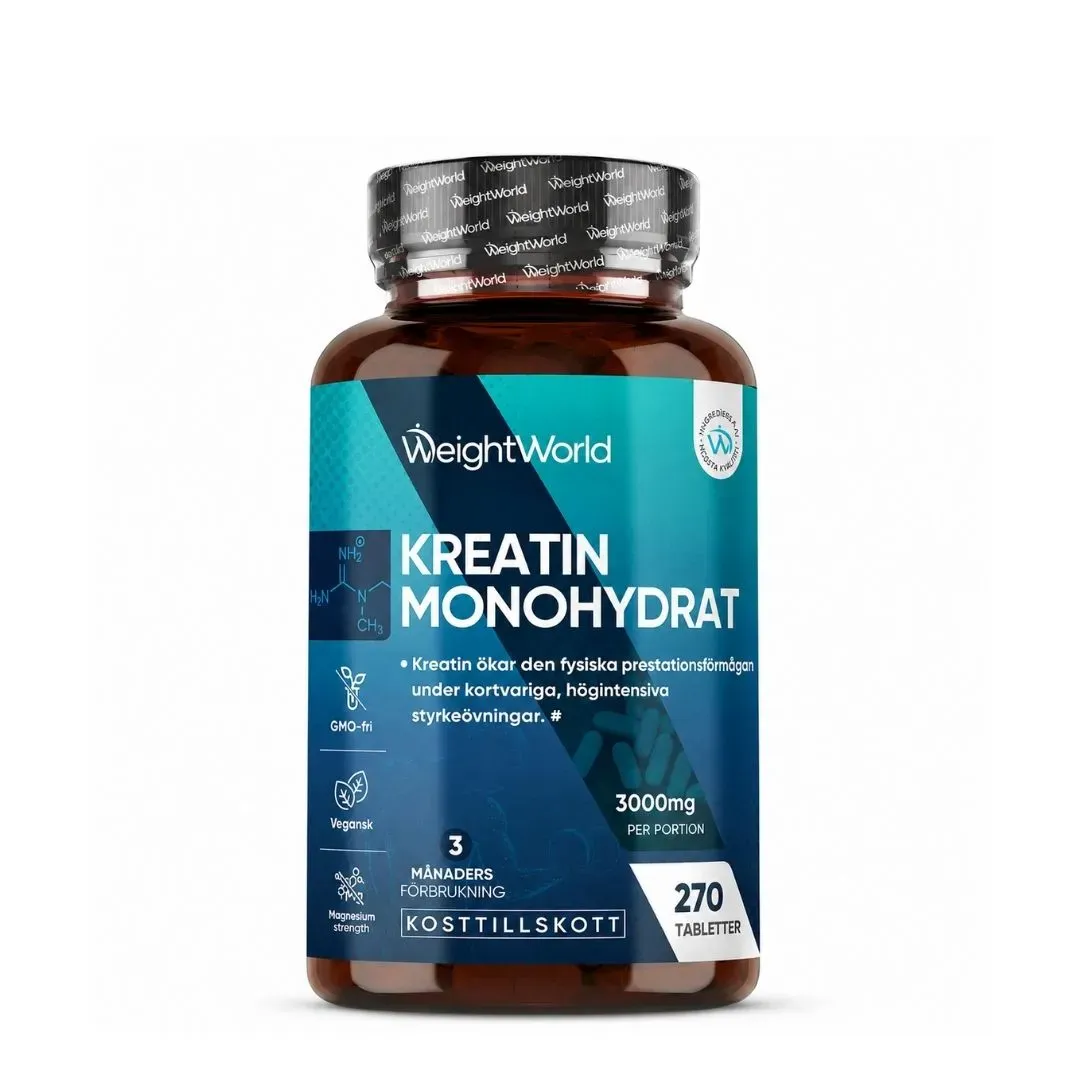 WeightWorld Micronized Creatine Monohydrate 3000mg Tablets
